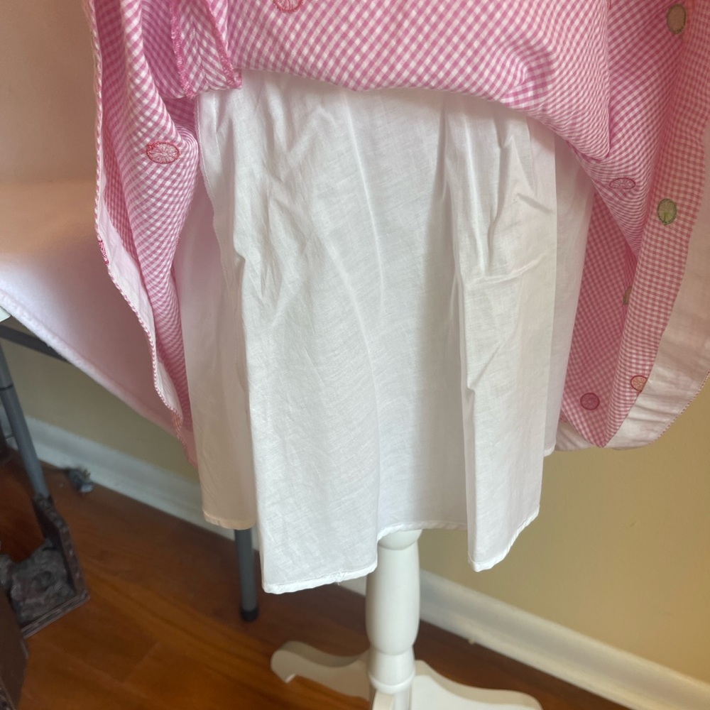 Vintage Lilly Pulitzer Pink Gingham Citrus Halter Dress Sz 0 Fit & Flare Resort - Picture 14 of 14